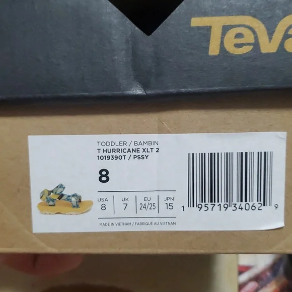 TEVA, T HURRACAINE Blue and Yellow Sandals - Picture 12 of 13